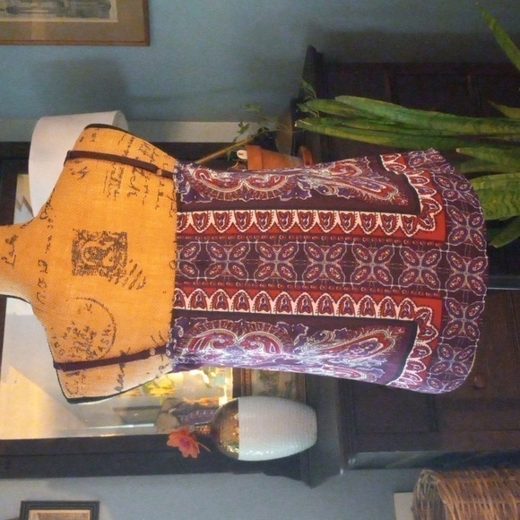 Express Red and Purple Paisley Graphic Print Camisole Tank Top - Picture 8 of 13